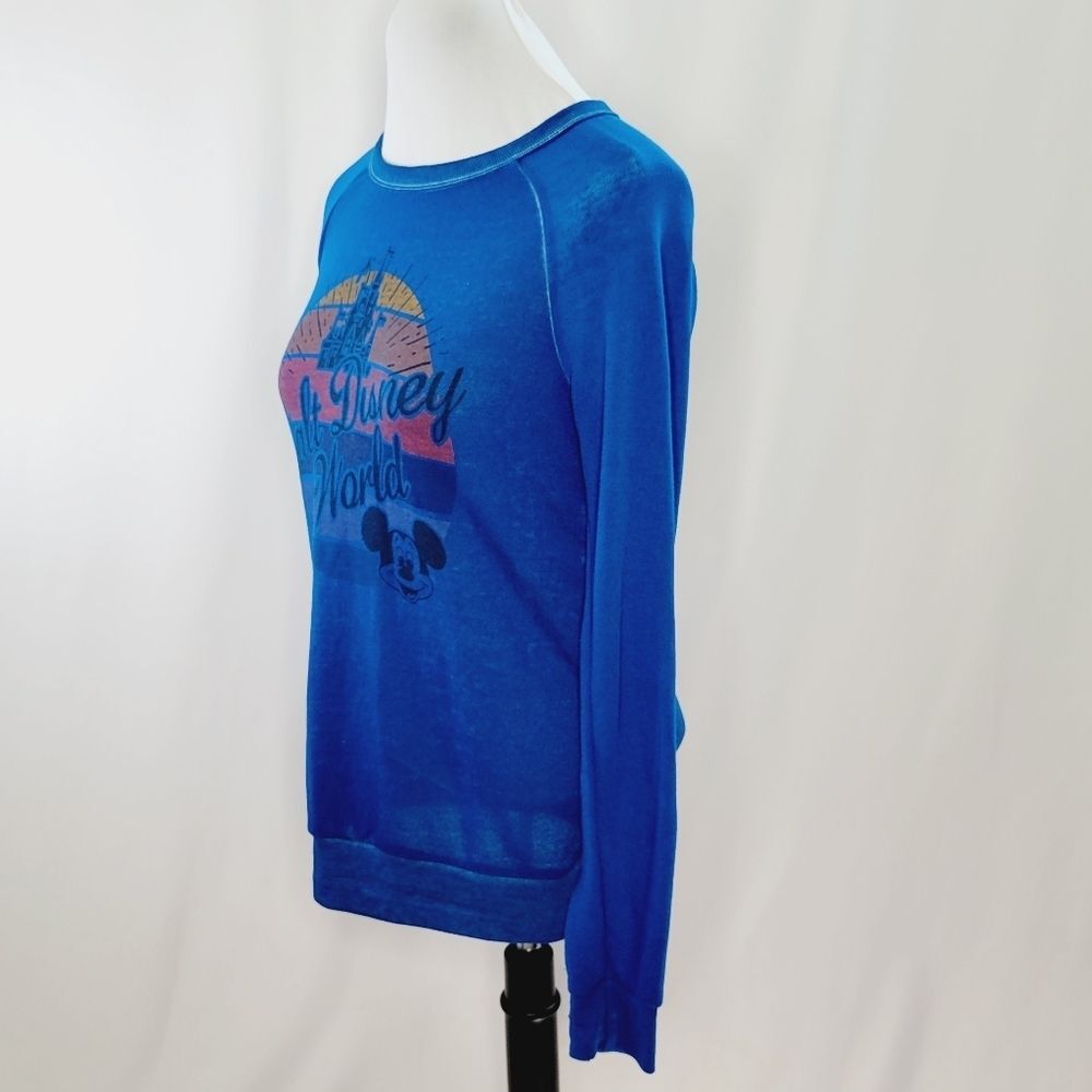 Disney Parks Walt Disney World Logo Long Sleeve Heavier Weight Crew Neck T-shirt - Picture 3 of 11